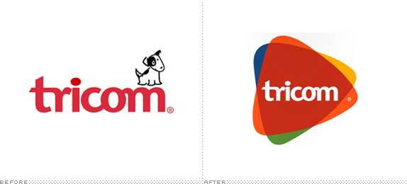 Tricom Logo, Before and After