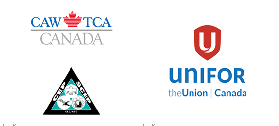 Unifor Logo, Before and After