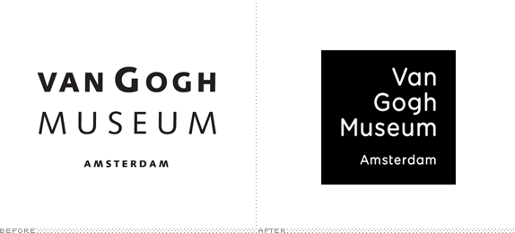 Van Gogh Museum Logo, Before and After