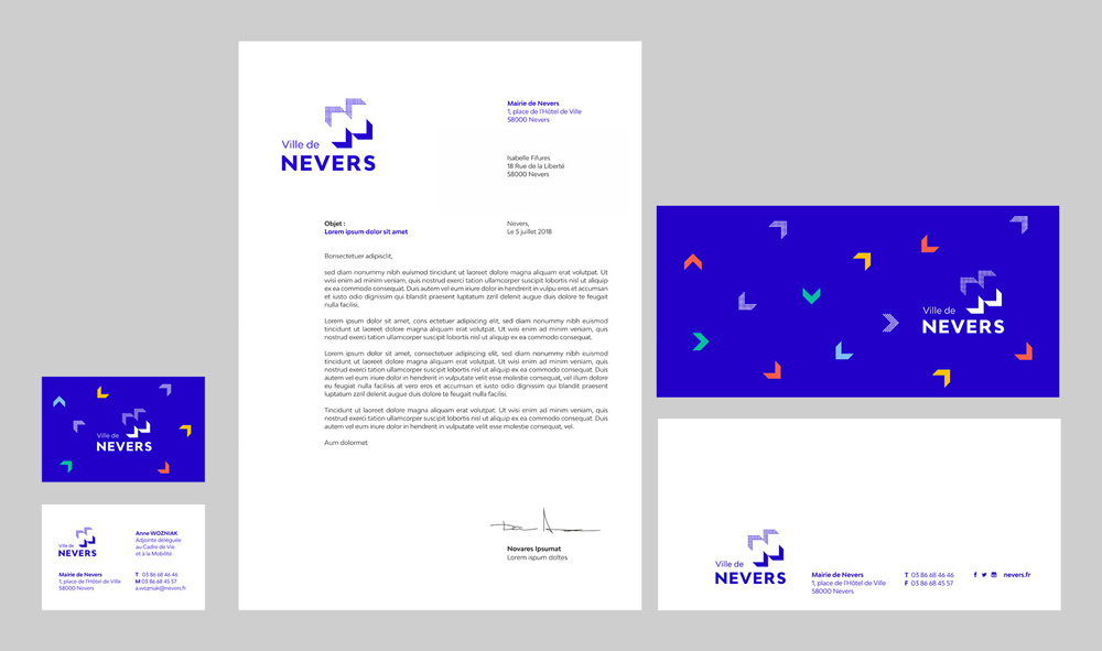 New Logo and Identity for Ville de Nevers by Graphéine