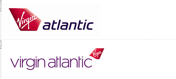 Virgin Atlantic Logo, Before and After