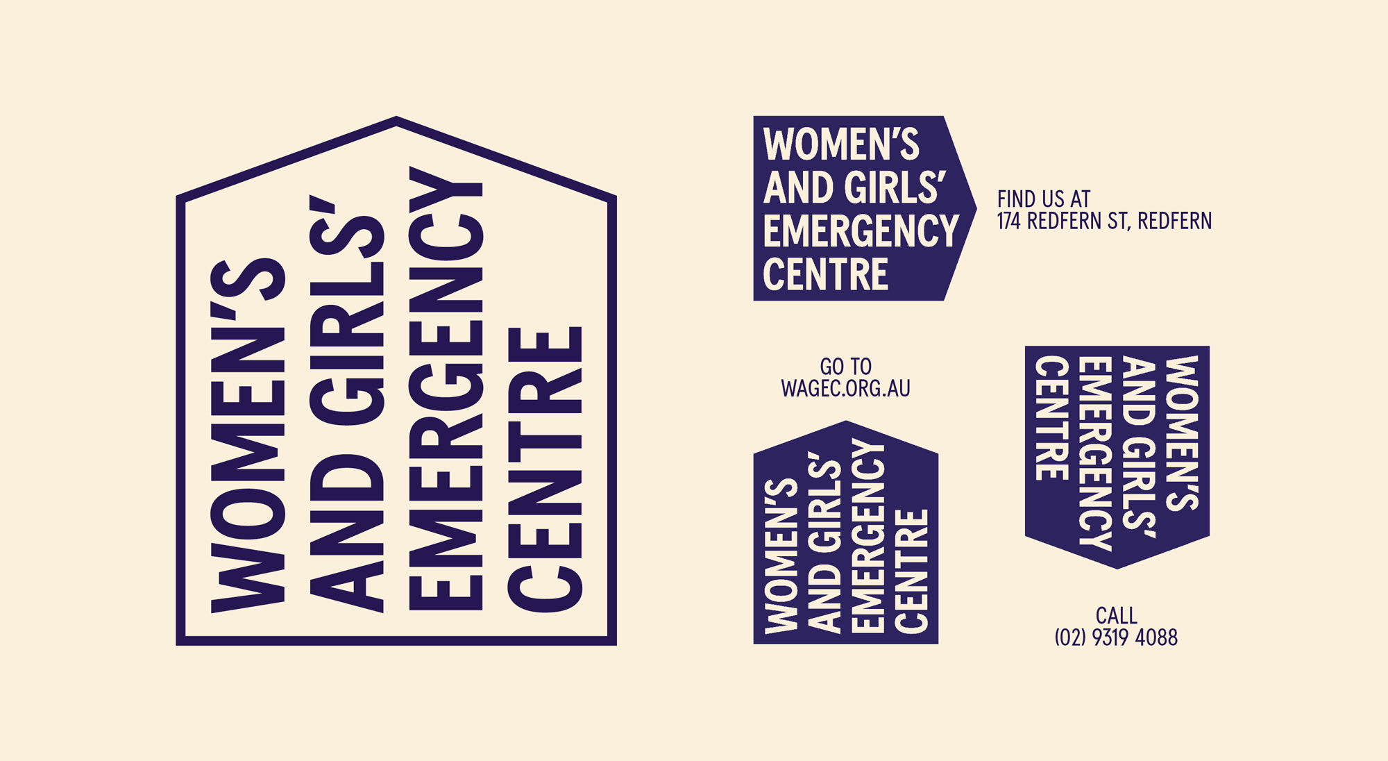 New Logo and Identity for Women's and Girls' Emergency Centre by For The People
