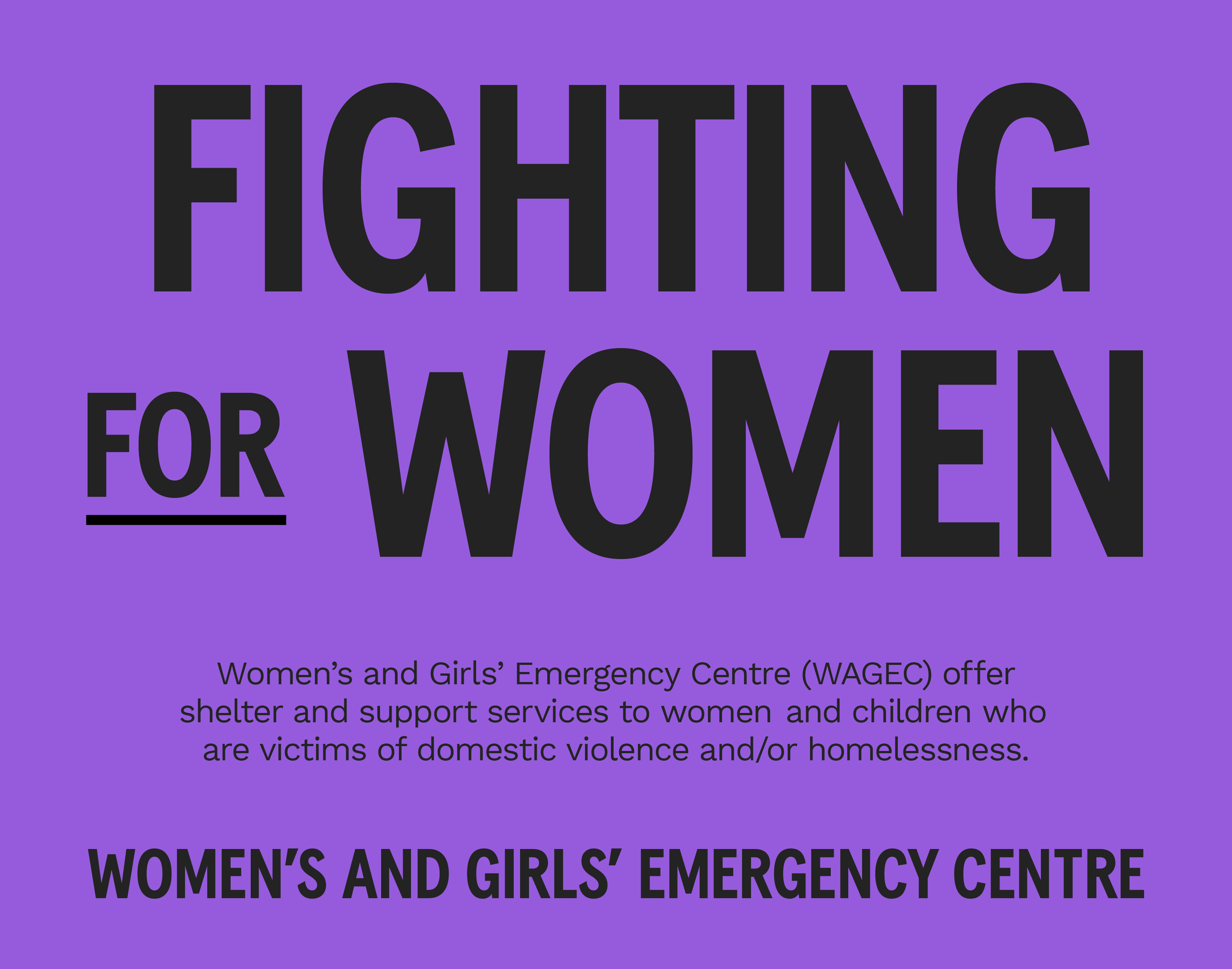New Logo and Identity for Women's and Girls' Emergency Centre by For The People