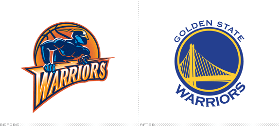Golden State Warriors Logo, Before and After