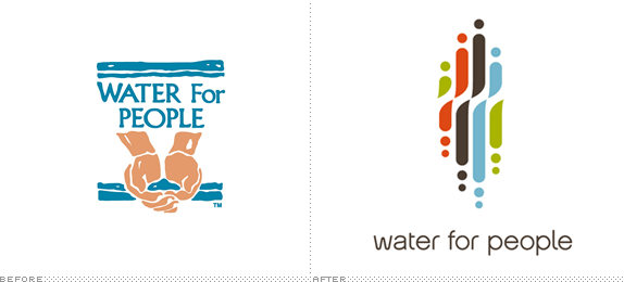Water for People Logo, Before and After