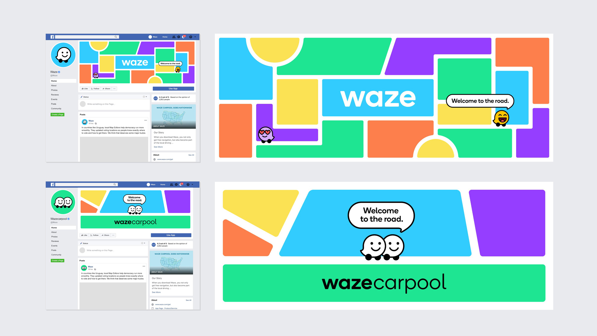 New Logo and Identity for Waze by Pentagram