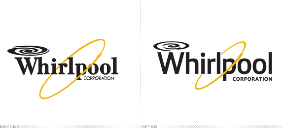 Whirlpool Corporation Logo, Before and After