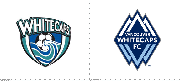 Vancouver Whitecaps Logo, Before and After
