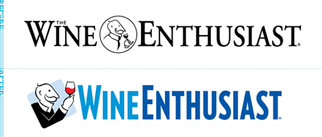 Wine Enthusiast Logo, Before and After