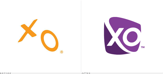 XO Communications Logo, Before and After.