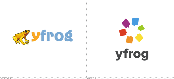 yfrog Logo, Before and After