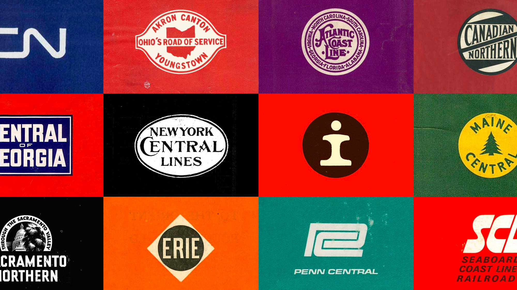 Vintage Train Logos