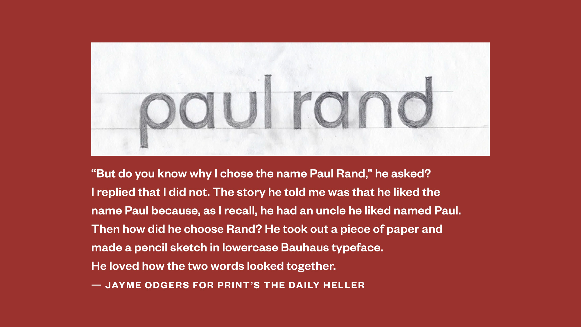 This is the Paul Rand Way