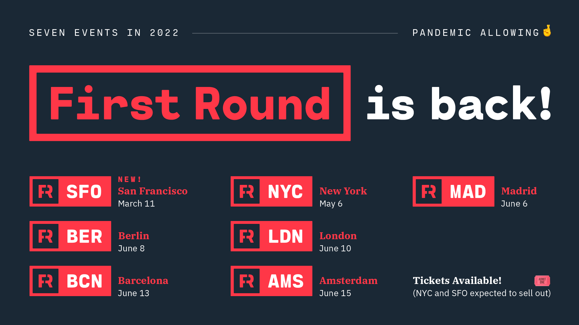 First Round is Back!