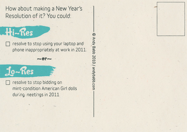 11 Resolutions for 2011 Postcards