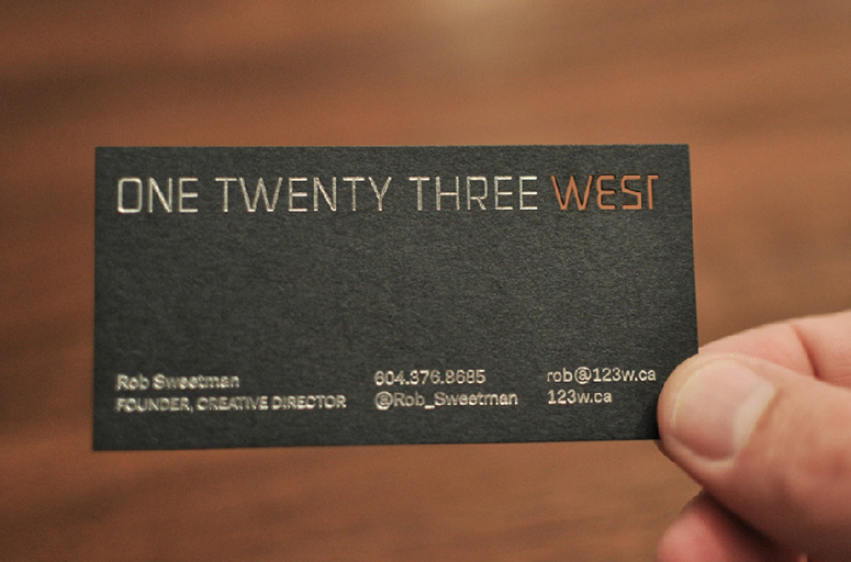 123w Business Cards