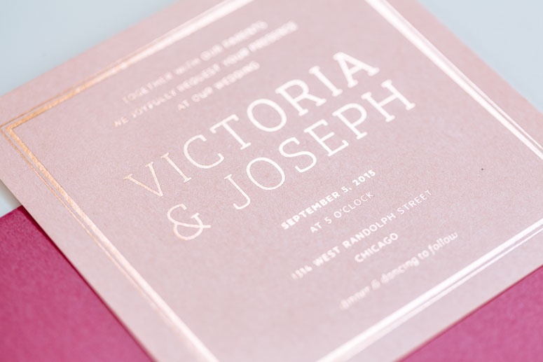 Victoria & Joseph Wedding Invitation