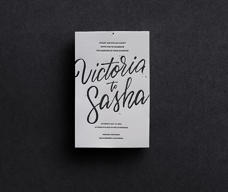 Victoria and Sasha Wedding Invitation
