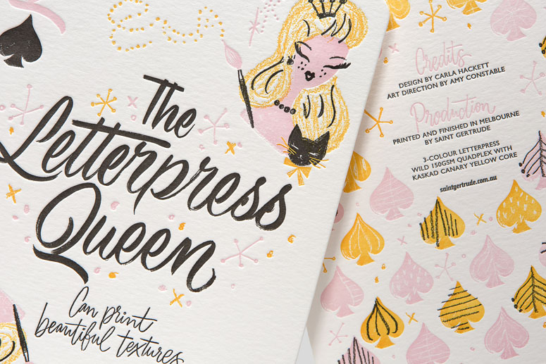 Letterpress Queen Self-promotion