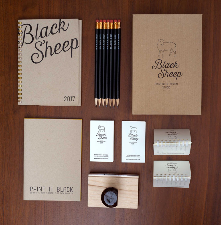 Black Sheep Studio Business Cards and Promotional Items