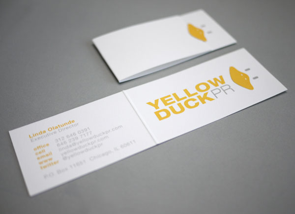 Yellow Duck PR Business Cards