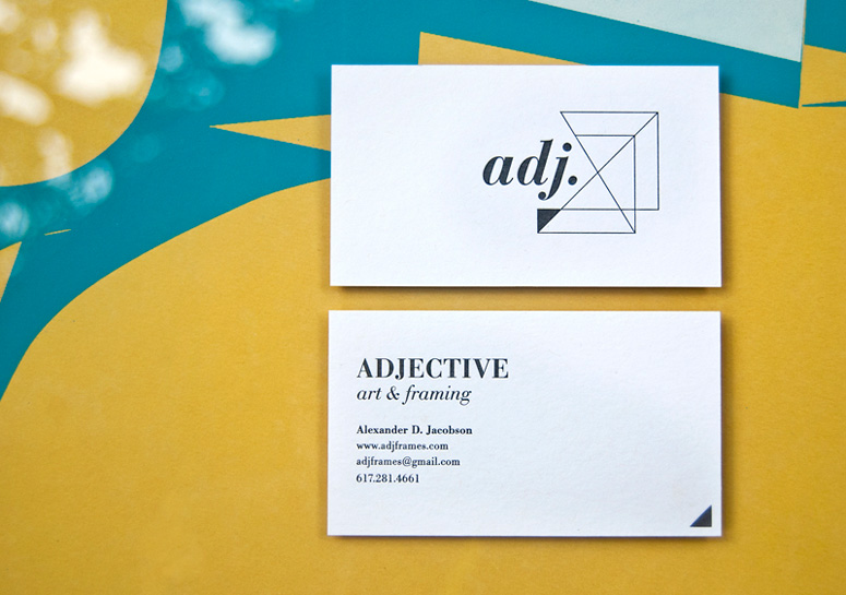 Adjective Art & Framing Business Cards