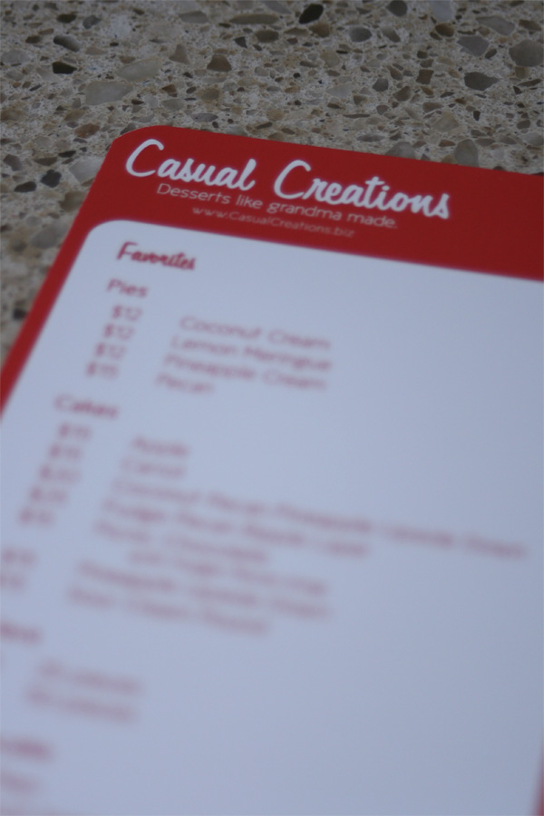 Casual Creations Identity Materials