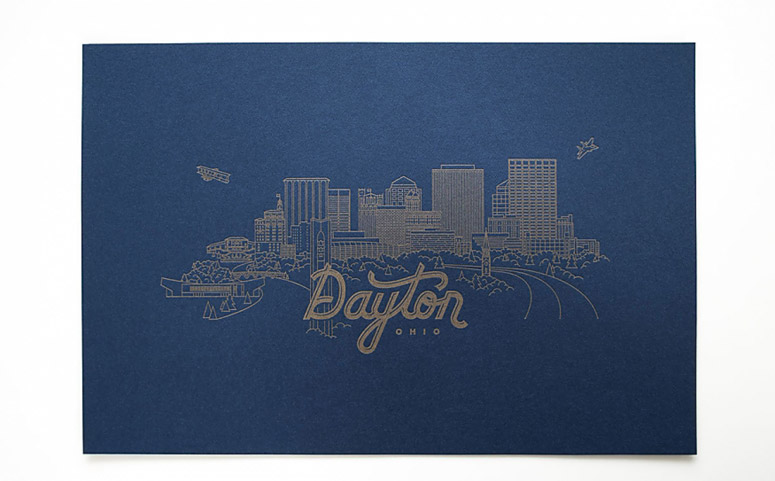 Dayton Skyline Poster