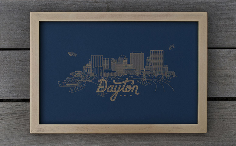 Dayton Skyline Poster