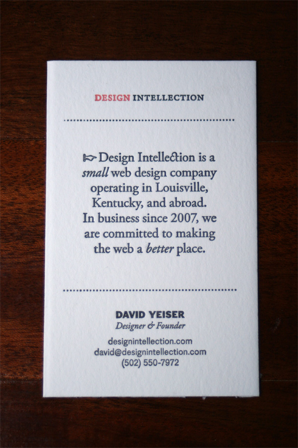 Design Intellection Business Card