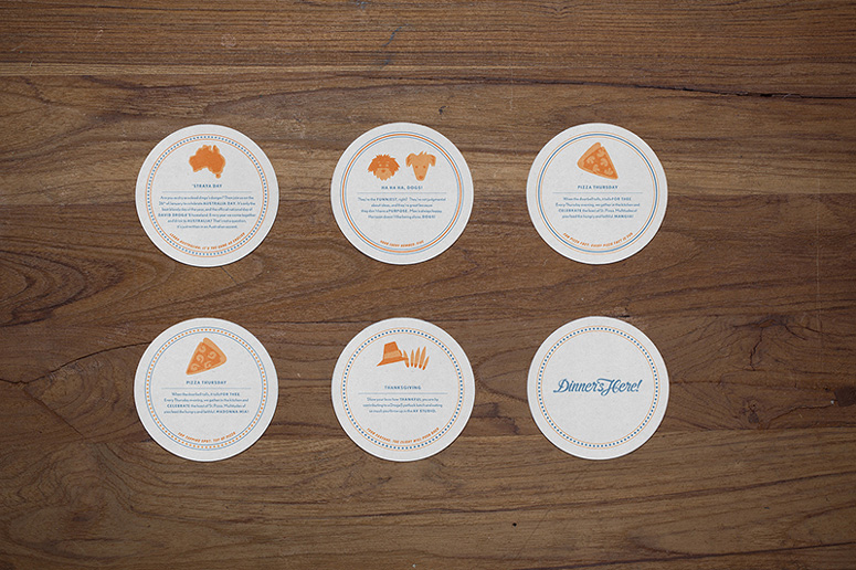 Dinner's Here: Droga5 Placemats and Coasters