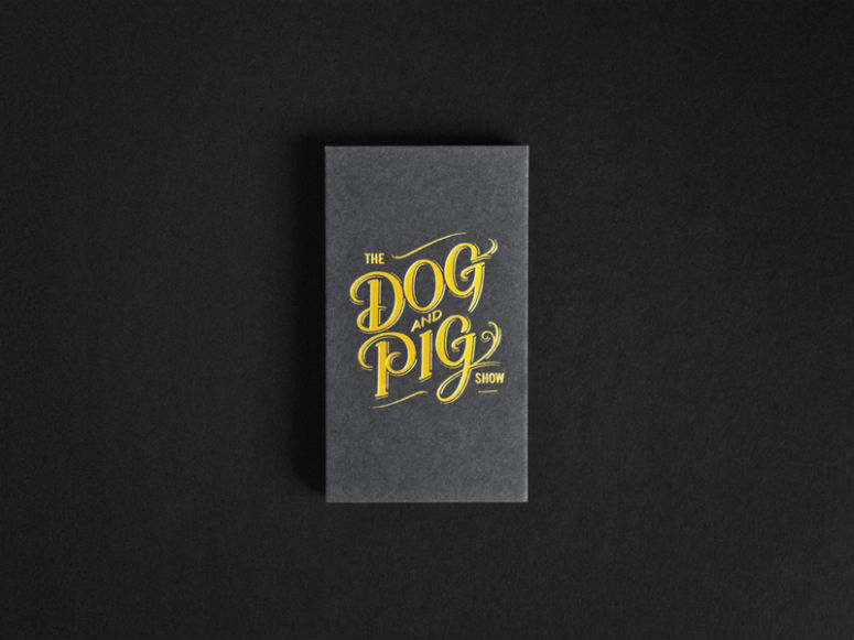 The Dog And Pig Show Business Cards