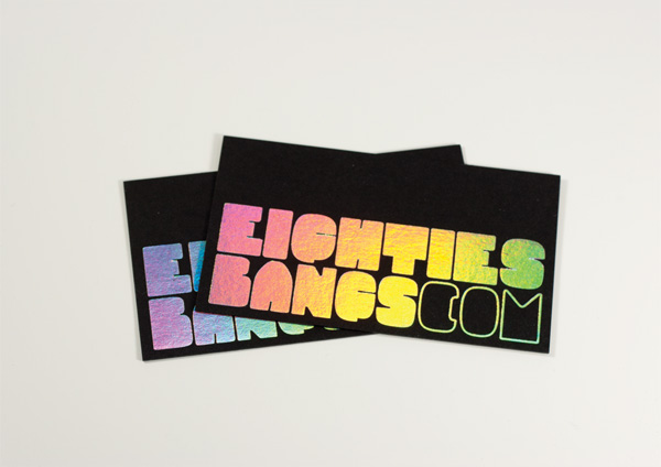 Eighties Bangs Business Cards