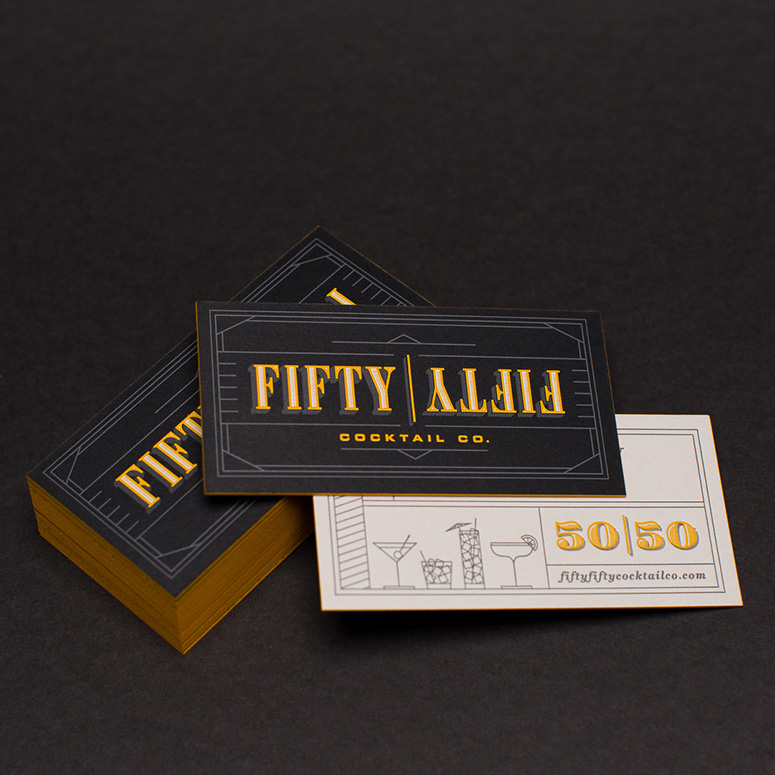 Fifty Fifty Cocktail Co. Business Cards