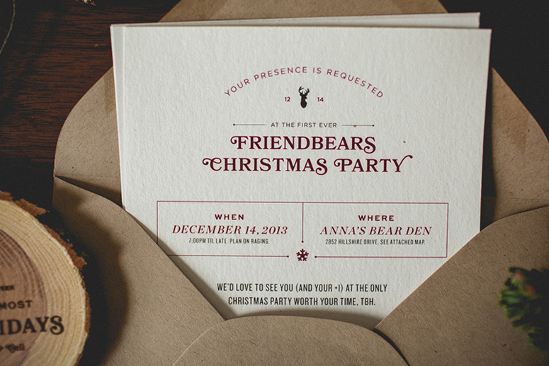 Friendbears Holiday Invite