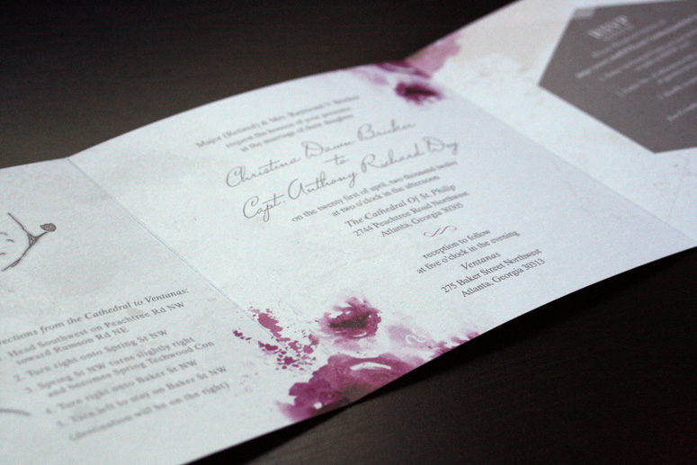 Grey Love Wedding Invitation