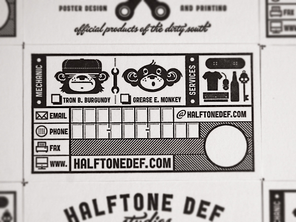 Halftone Def Business Cards