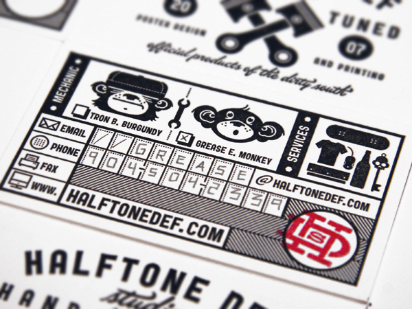 Halftone Def Business Cards