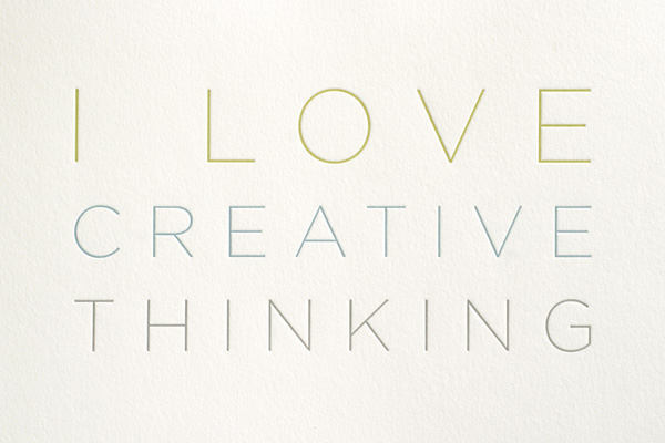 I Love Creative Thinking Poster