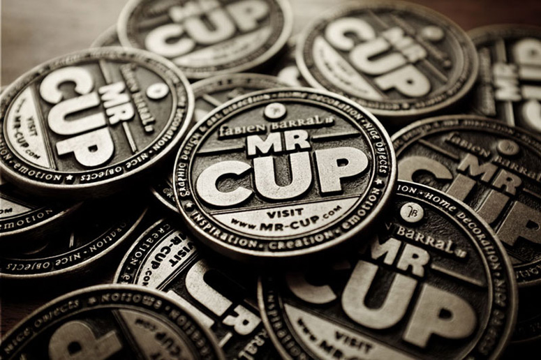 Mr Cup Metal Coin Business Cards