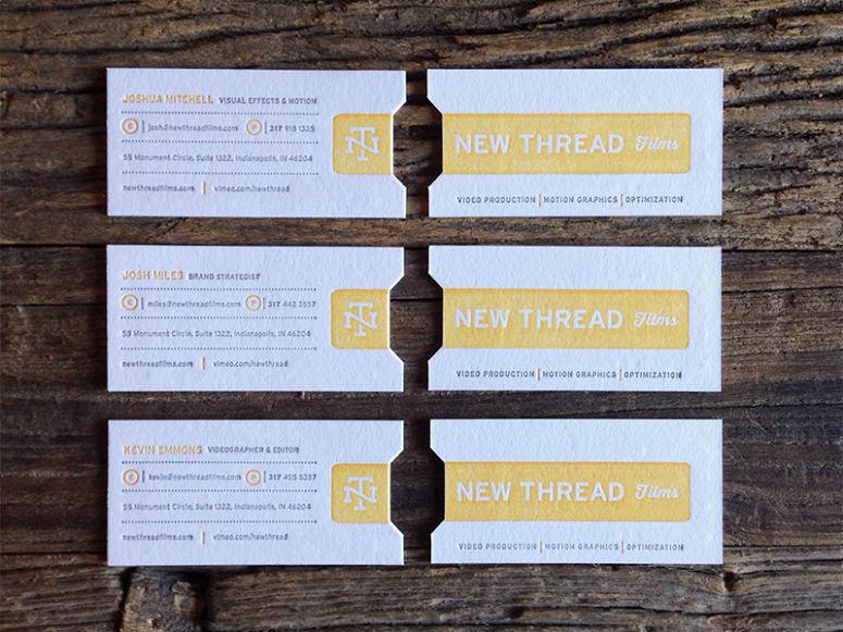 New Thread Films Business Cards