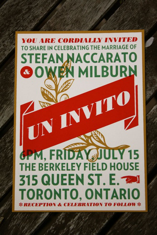 Owen and Stefan Wedding Invitation
