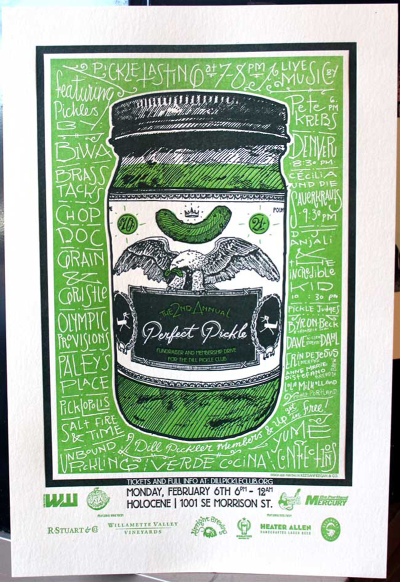 Dill Pickle Club Fundraising Poster