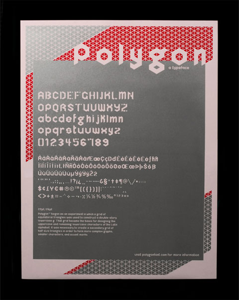 Polygon Typeface Poster