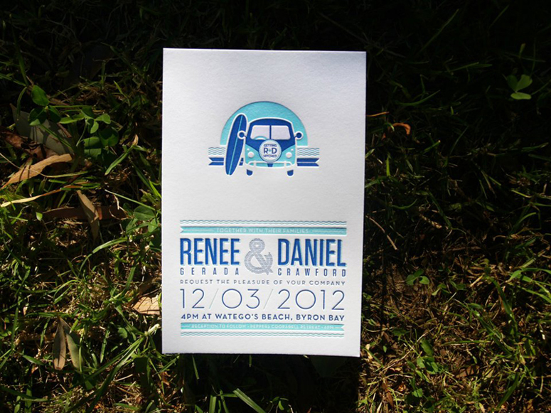 Renee and Daniel Wedding invitation set