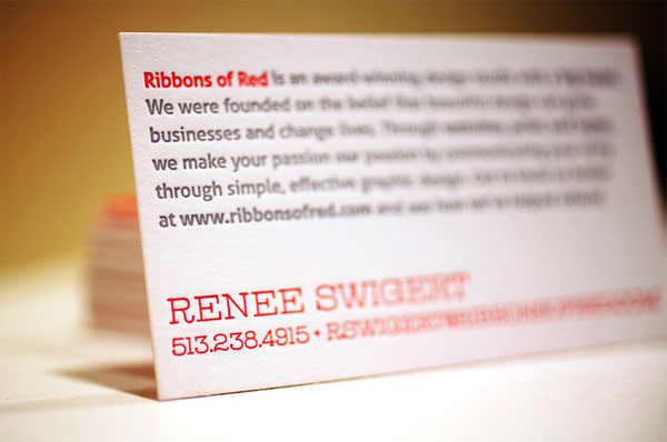 Ribbons of Red Business Card