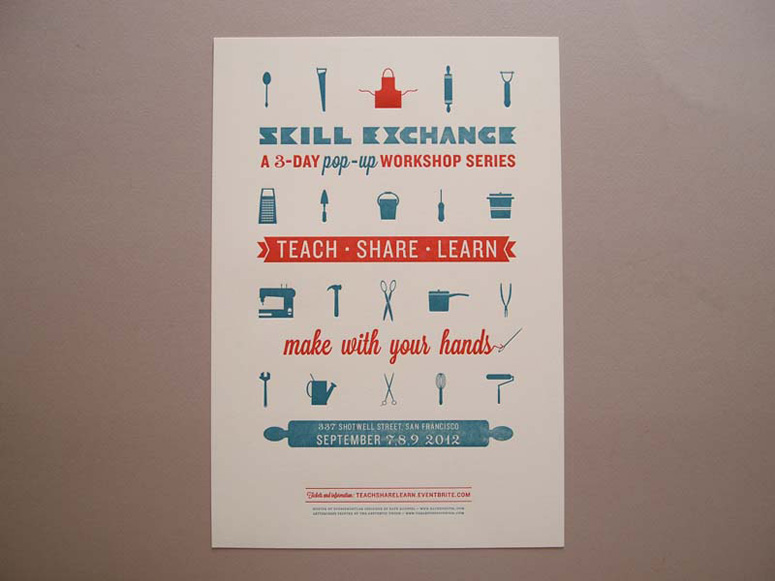 Skill Exchange Pop-up Workshop Poster