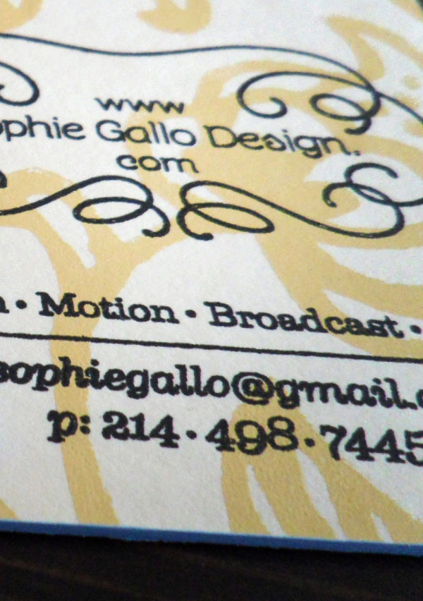 Sophie Gallo Business Cards