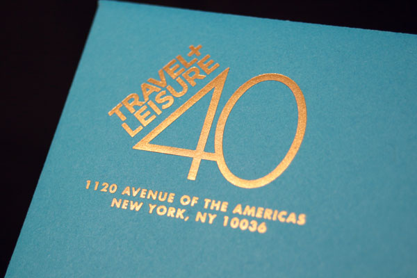 Travel and Leisure 40th Anniversary Party Invite