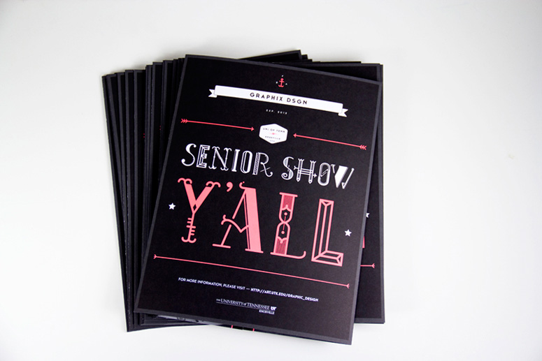 University of Tennessee, Knoxville BFA Graphic Design Senior Show Invitation